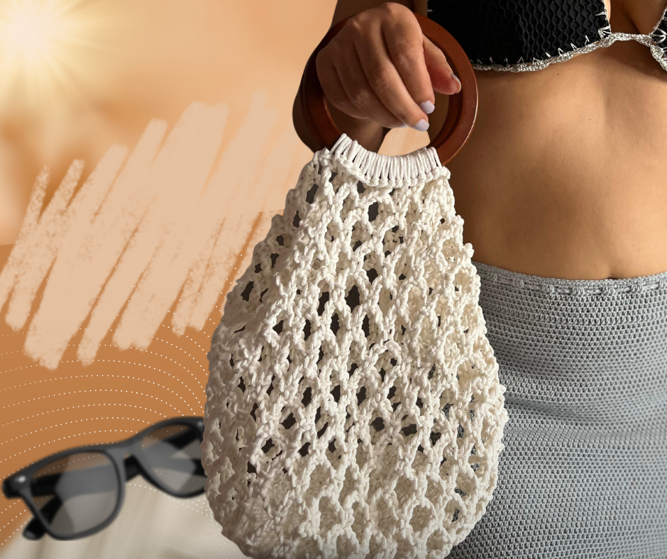 Bolso Trenzado Wooden Crochet