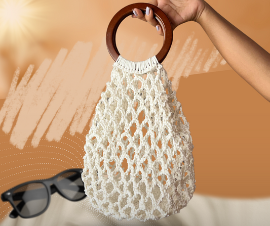 Bolso Trenzado Wooden Crochet