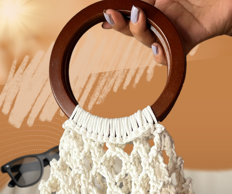 Bolso Trenzado Wooden Crochet